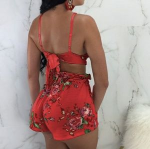 🍉Floral Short Set